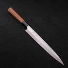 Yanagiba Silver Steel #3 Kasumi Büffelhorn und Teakholz Griff 270mm-[Musashi]-[Japan-Küchenmesser]