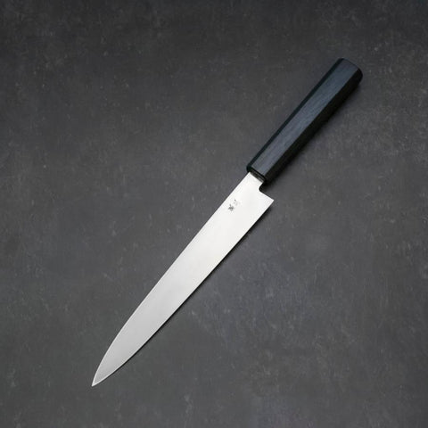 Yanagiba Silver Steel #3 Kasumi Dark Blue Urushi Handle 200mm (7.9”)-[Musashi]-[Japan-Küchenmesser]