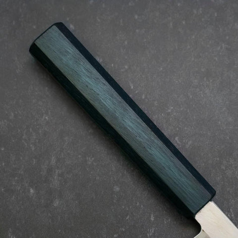 Yanagiba Silver Steel #3 Kasumi Dark Blue Urushi Handle 200mm (7.9”)-[Musashi]-[Japan-Küchenmesser]