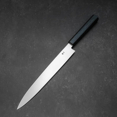 Yanagiba Silver Steel #3 Kasumi Dunkelblauer Urushi Griff 260mm-[Musashi]-[Japan-Küchenmesser]