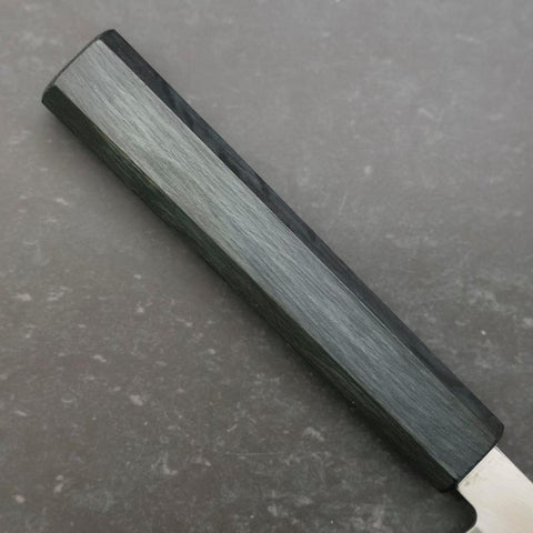 Yanagiba Silver Steel #3 Kasumi Urushi Griff in Dunkelblau 240mm-[Musashi]-[Japan-Küchenmesser]