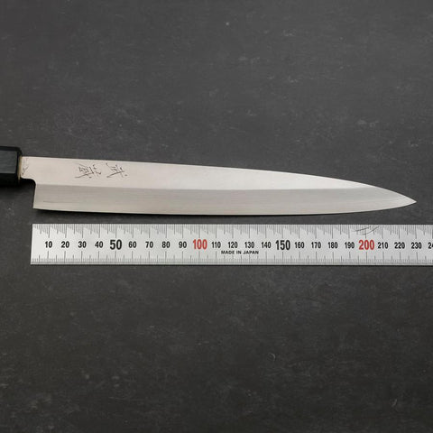 Yanagiba Silver Steel #3 Kasumi Urushi Griff in Dunkelblau 240mm-[Musashi]-[Japan-Küchenmesser]