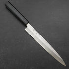 Yanagiba Silver Steel #3 Kasumi Urushi Griff in Dunkelblau 240mm-[Musashi]-[Japan-Küchenmesser]