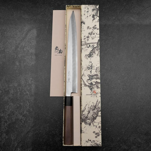 Yanagiba Silver Steel #3 Kasumi Walnussholz Griff 300mm-[Musashi]-[Japan-Küchenmesser]