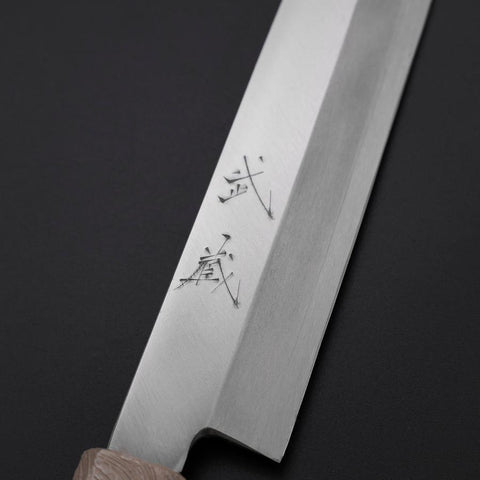 Yanagiba Silver Steel #3 Kasumi Weißer Urushi Griff 260mm-[Musashi]-[Japan-Küchenmesser]