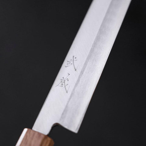 Yanagiba Silver Steel #3, Kasumi Yaki Urushi Griff, 240mm-[Musashi]-[Japan-Küchenmesser]