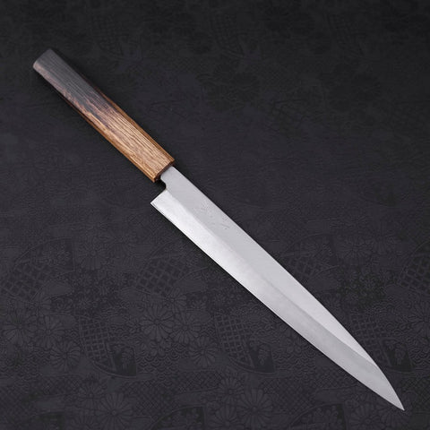 Yanagiba Silver Steel #3, Kasumi Yaki Urushi Griff, 240mm-[Musashi]-[Japan-Küchenmesser]