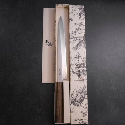 Yanagiba VG-10 Damast Eschenholz Griff 260mm-[Musashi]-[Japan-Küchenmesser]