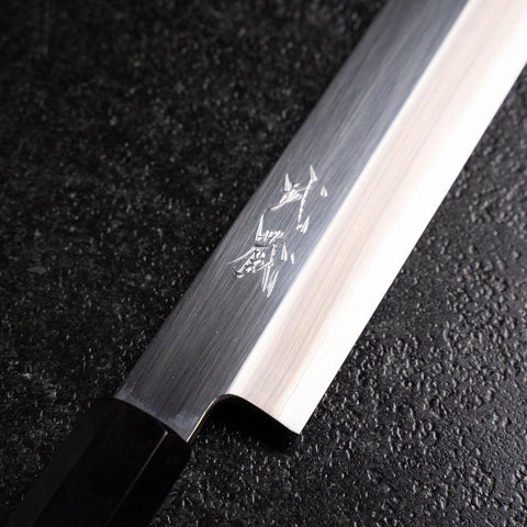Yanagiba VG-10 Kagami Büffelhorn und Ebenholz Griff 270mm-[Musashi]-[Japan-Küchenmesser]