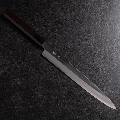 Yanagiba VG-10 Kagami Büffelhorn und Ebenholz Griff 270mm-[Musashi]-[Japan-Küchenmesser]