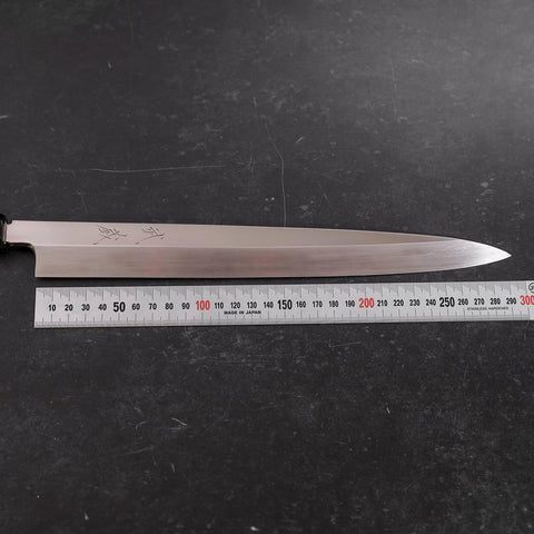 Yanagiba VG-10 Kagami Büffelhorn und Ebenholz Griff 300mm-[Musashi]-[Japan-Küchenmesser]