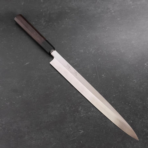 Yanagiba VG-10 Kagami Büffelhorn und Ebenholz Griff 300mm-[Musashi]-[Japan-Küchenmesser]
