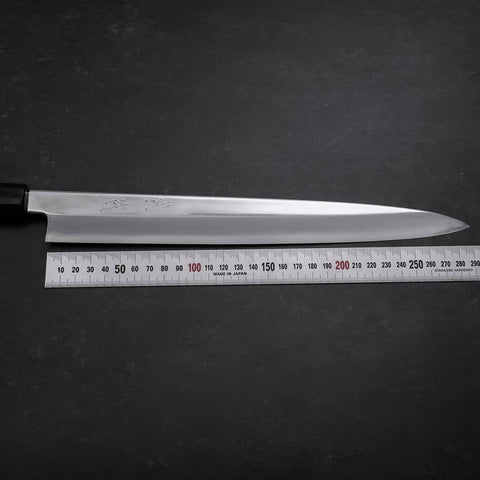 Yanagiba VG-10 Kagami Kasumi Rosen- und Ebenholz Griff 300mm-[Musashi]-[Japan-Küchenmesser]