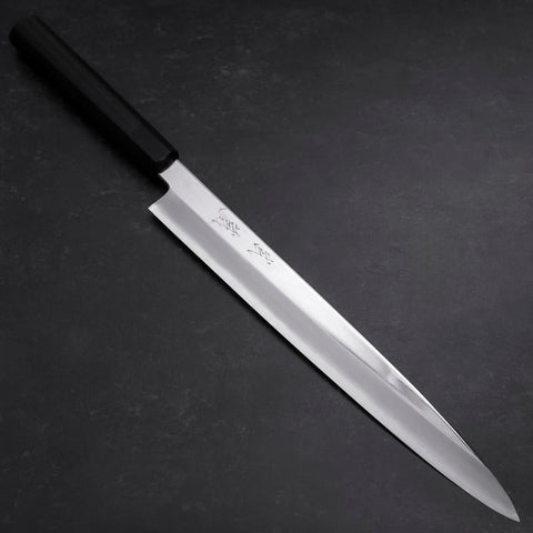 Yanagiba VG-10 Kagami Kasumi Rosen- und Ebenholz Griff 300mm-[Musashi]-[Japan-Küchenmesser]