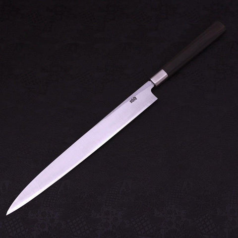Yanagiba White Steel #1 Büffelhorn und Ebenholz Griff 300mm-[Musashi]-[Japan-Küchenmesser]