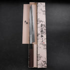 Yanagiba White Steel #1 Kagami Büffelhorn und Walnuss Griff 300mm-[Musashi]-[Japan-Küchenmesser]