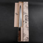 Yanagiba White Steel #2 Hon-Kasumi Büffelhorn und Teak Griff 270mm-[Musashi]-[Japan-Küchenmesser]