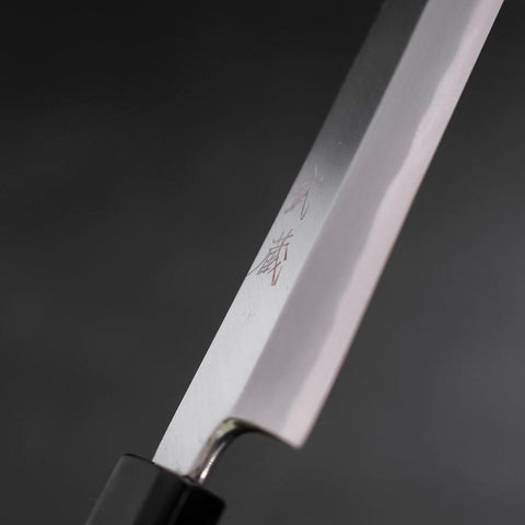 Yanagiba White Steel #2 Hon-Kasumi Büffelhorn und Teakholz Griff 270mm-[Musashi]-[Japan-Küchenmesser]