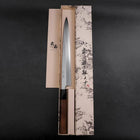 Yanagiba White Steel #2 Hon-Kasumi Büffelhorn und Teakholz Griff 270mm-[Musashi]-[Japan-Küchenmesser]