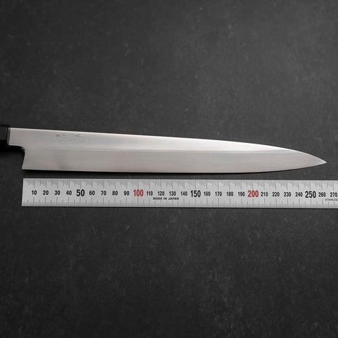 Yanagiba White Steel #2 Honyaki Buffalo Ebony Handle 270mm (10.6”)-[Musashi]-[Japan-Küchenmesser]