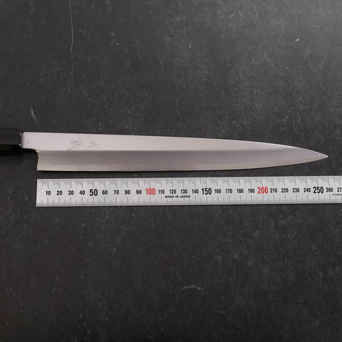 Yanagiba White Steel #2 Kasumi Büffelhorn und Ebenholz Griff 270mm-[Musashi]-[Japan-Küchenmesser]