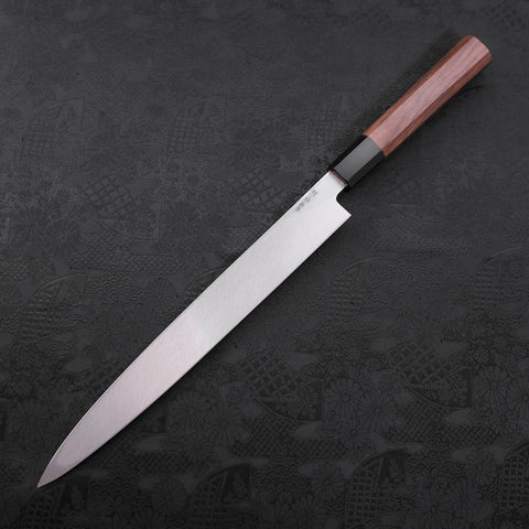 Yanagiba White Steel #2 Kasumi Büffelhorn und Walnussholz Griff 270mm-[Musashi]-[Japan-Küchenmesser]