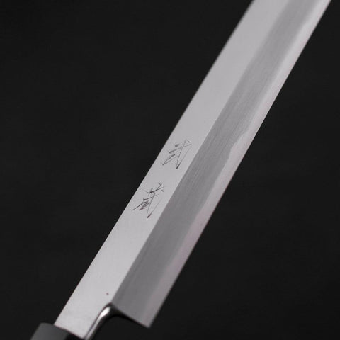 Yanagiba White Steel #2 Kasumi Büffelhorn und Walnussholz Griff 270mm-[Musashi]-[Japan-Küchenmesser]