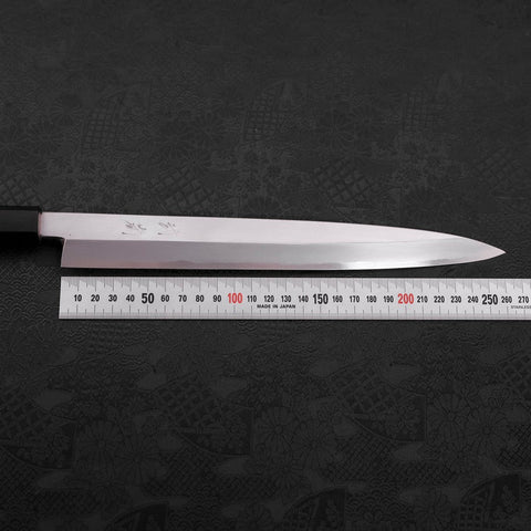 Yanagiba White Steel #2 Kasumi Büffelhorn und Walnussholz Griff 270mm-[Musashi]-[Japan-Küchenmesser]