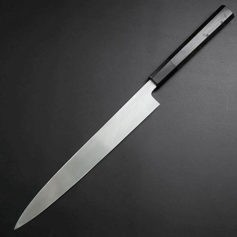 Yanagiba White Steel #2 Kasumi Chokin Drache Büffelhorn und Ebenholz Griff 240mm-[Musashi]-[Japan-Küchenmesser]
