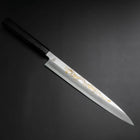 Yanagiba White Steel #2 Kasumi Chokin Drache Büffelhorn und Ebenholz Griff 240mm-[Musashi]-[Japan-Küchenmesser]