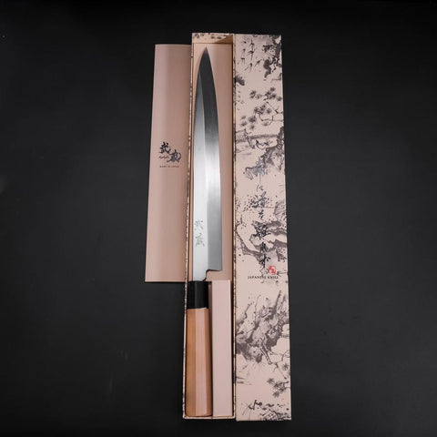 Yanagiba White Steel #2 Kasumi Kirschholz Griff 300mm-[Musashi]-[Japan-Küchenmesser]