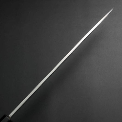 Yanagiba White Steel #2 Kasumi Silber Drache Büffelhorn und Ebenholz Griff 240mm-[Musashi]-[Japan-Küchenmesser]