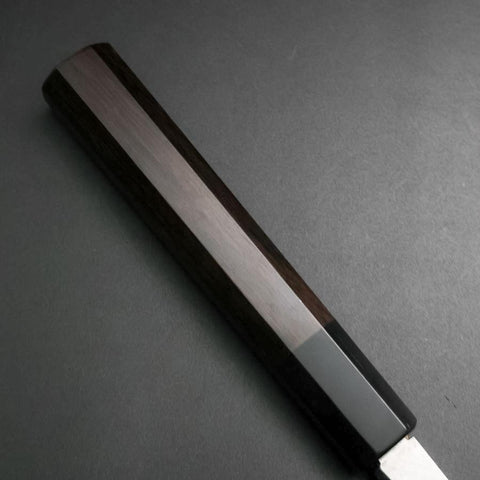 Yanagiba White Steel #2 Kasumi Silber Drache Büffelhorn und Ebenholz Griff 240mm-[Musashi]-[Japan-Küchenmesser]