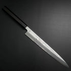 Yanagiba White Steel #2 Kasumi Silber Drache Büffelhorn und Ebenholz Griff 240mm-[Musashi]-[Japan-Küchenmesser]