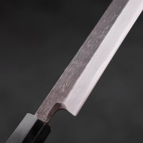 Yanagiba White Steel #2 Kurouchi Büffelhorn und Teakholz Griff 225mm-[Musashi]-[Japan-Küchenmesser]