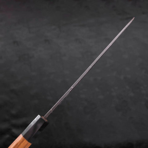 Yanagiba White Steel #2 Kurouchi Büffelhorn und Teakholz Griff 225mm-[Musashi]-[Japan-Küchenmesser]