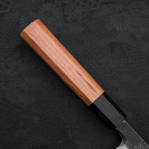 Yanagiba White Steel #2 Kurouchi Büffelhorn und Teakholz Griff 225mm-[Musashi]-[Japan-Küchenmesser]