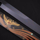 Yanagiba White Steel #2 Schwarzes Kagami Finish Mond-Fuji Sui-Honyaki Urushi Griff mit Urushi Scheide 330mm-[Musashi]-[Japan-Küchenmesser]