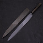 Yanagiba White Steel #2 Schwarzes Kagami Finish Mond-Fuji Sui-Honyaki Urushi Griff mit Urushi Scheide 330mm-[Musashi]-[Japan-Küchenmesser]