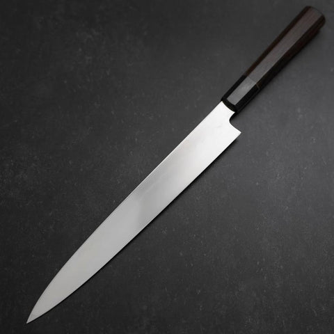 Yanagiba White steel #2 Honyaki Büffelhorn und Ebenholz Griff 270mm-[Musashi]-[Japan-Küchenmesser]